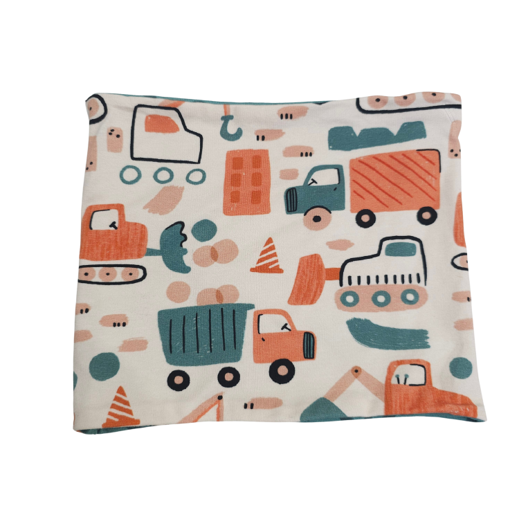 Wendeschlupfschal kleine Bauarbeiter (innen grün)